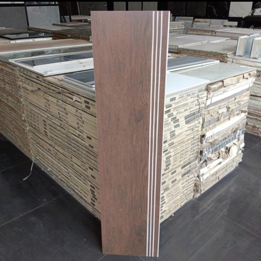 list keramik granit tangga kayu coklat 30x90 30x100 30x120 custom granit tangga motif kayu