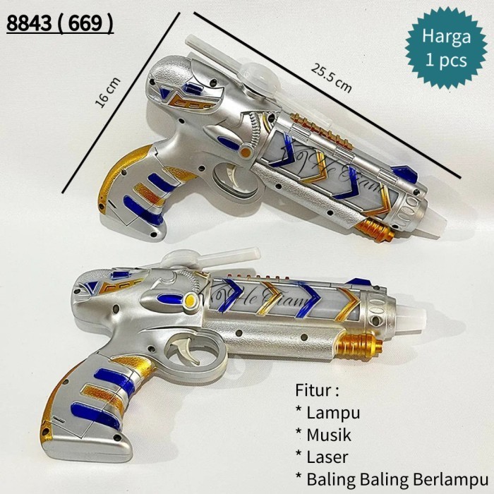 Mainan Tembak Tembakan 8843 / Mainan Tembak Baterai Murah