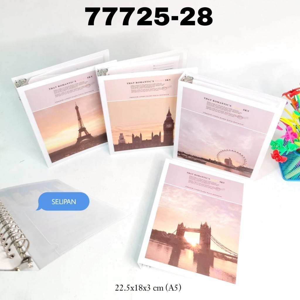 

SOS Binder Note A5 Printing+Kantong 77725 /Buku Binder/Map Binder/Ring Note