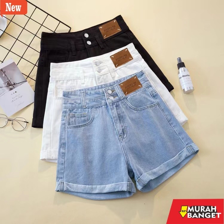 Celana pendek denim wanita- short pants celana jeans pendek wanita hotpants celana pendek korea styl