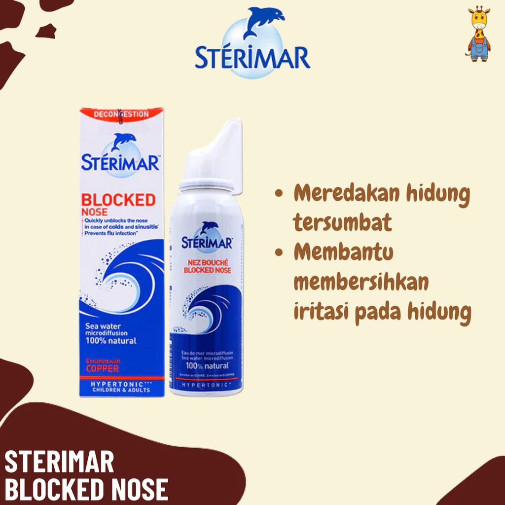 Sterimar Blocked Nose - Semprotan Hidung Tersumbat /Pelega Hidung Anak & Dewasa