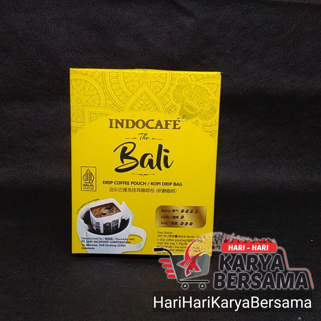 

INDOCAFE THE BALI DRIP COFFEE KOPI INSTAN 5 SACHET X 10GR