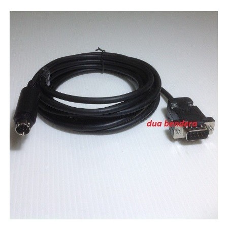 KABEL SERIAL RS232 DB 9 PIN MALE to 8 PIN MINI DIN MALE - 2 meter