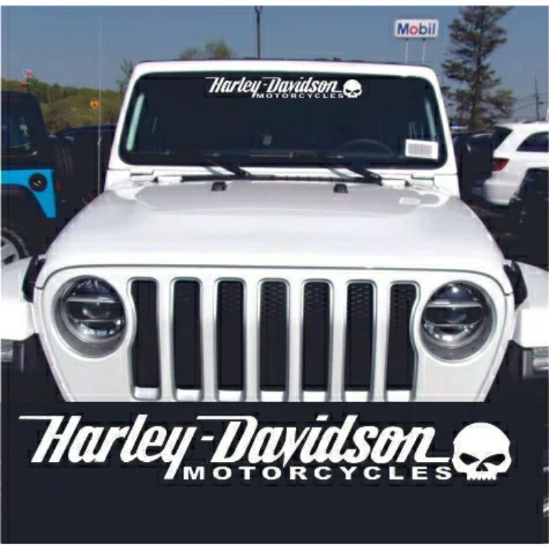 STIKER CUTTING STICKER MOBIL STICKER CUTTING HARLEY DAVIDSON BUAT KACA MOBIL DEPAN  FREE FOR CUSTOM