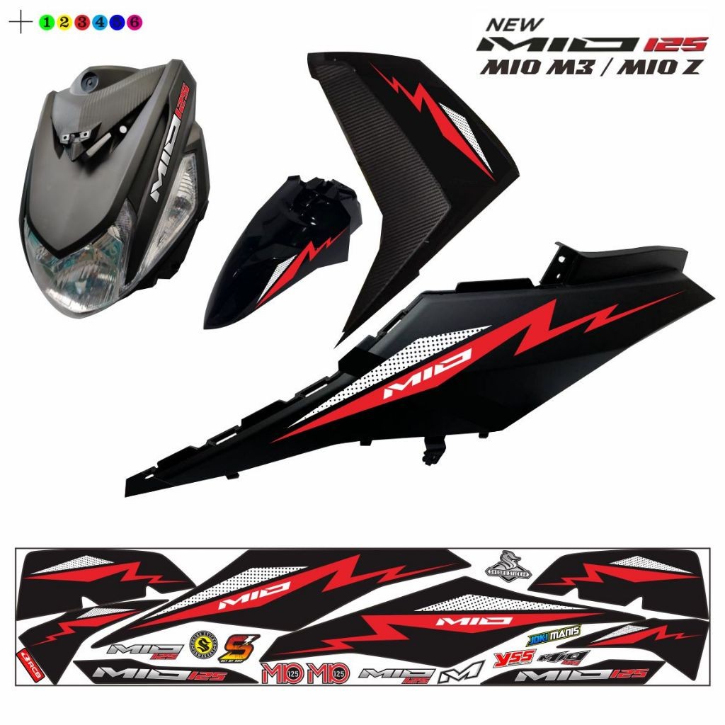 VARIASI STRIPING MOTOR MIO M3 / STIKER MIO Z 125 VARIASI LIS STIKER STRIPING MIO M3 125 STIKER VARIA