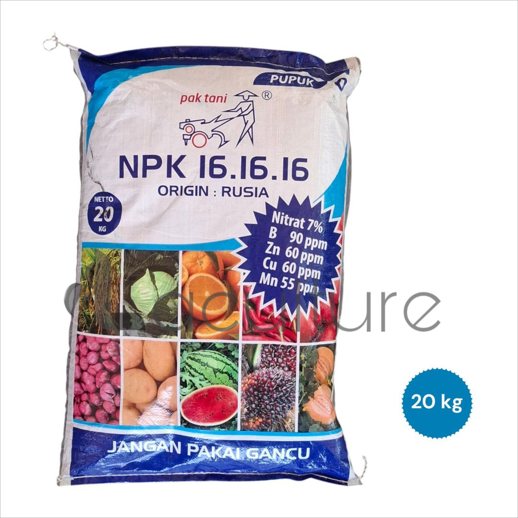 Pupuk Npk 16-16-16 Pak Tani 20 Kg Kemasan Pabrik