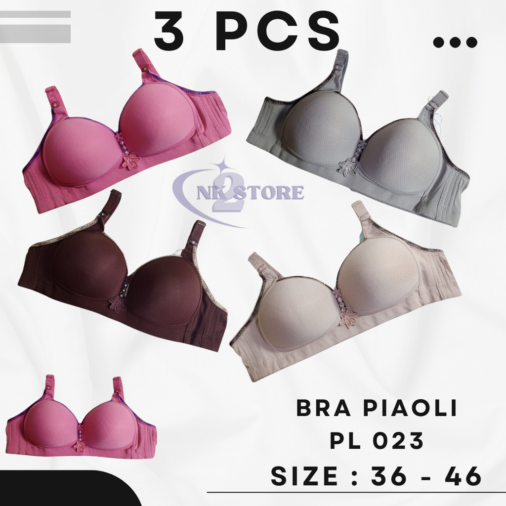 3 PCS BH Piaoli Cup Besar | BRA Wanita Kait 3 | bintik | berpori | best seller | murah  | lembut