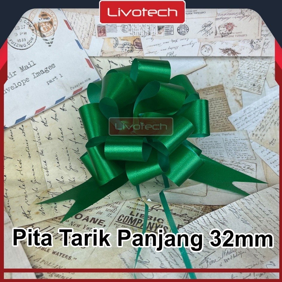 

Pita Tarik Panjang Model Baru 32mm Serut Parcel Kado Souvenir 32 mm Pesta Dekorasi Gift Hantaran Besar