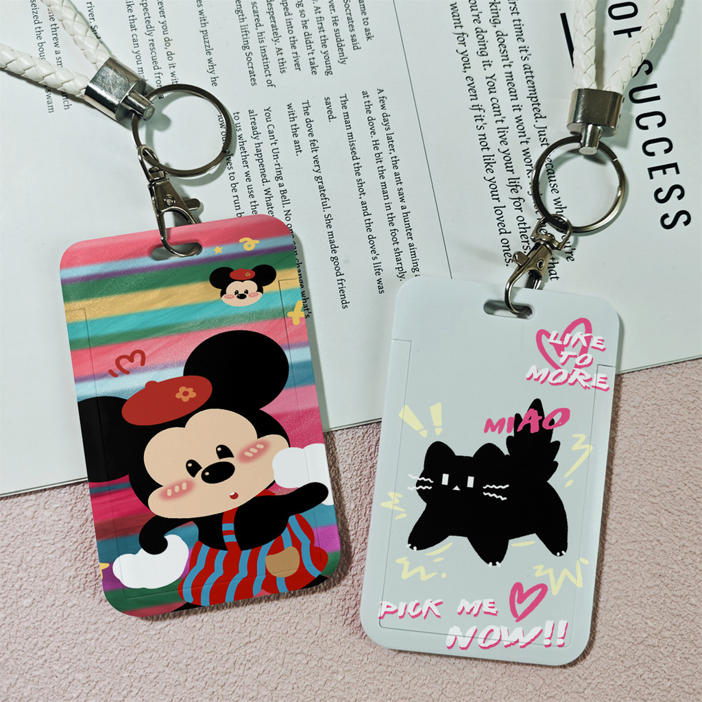 

ID Card Holder Motif Kartun Mickey Kucing Hitam Kecil Yang Lucu Korea Tempat Pelindung Kartu Nama Photocard Sekolah Kantor Photocard Photo Card