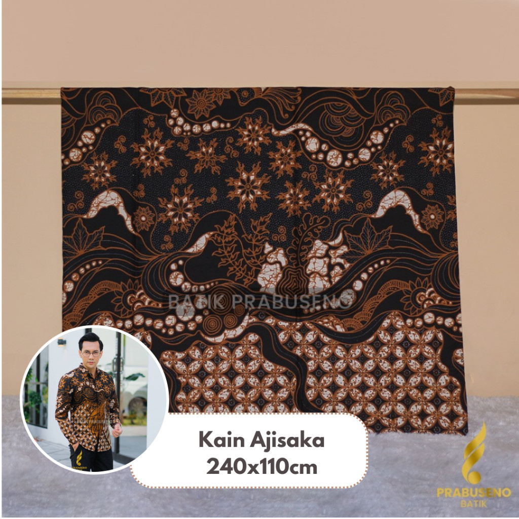 AJISAKA Kain Bahan  Meteran  Wanita Pria Premium Halus Motif Elegan Modern  Terbaru Katun Solo Etnik