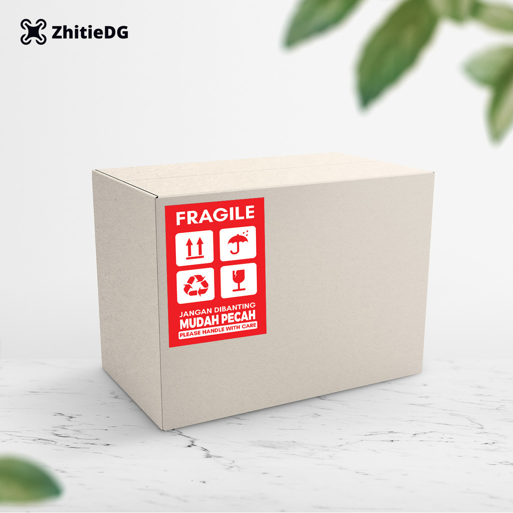 

Sticker Fragile / Cetak Stiker Pecah Belah Kemasan Olshop / Label Pengiriman Awas Pecah