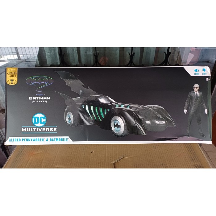 DC Multiverse GOLD LABEL Alfred Pennyworth & Batmobile Batman Forever Vehicle McFarlane
