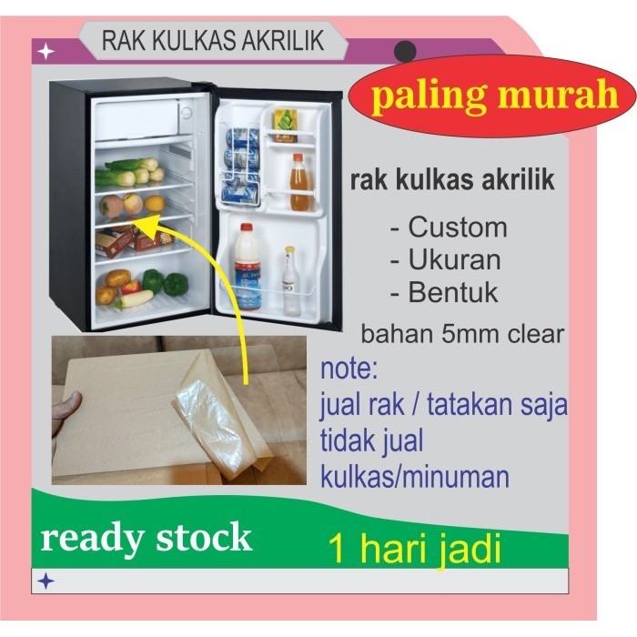 CUSTOM TATAKAN RAK  KULKAS MIKA FREEZER ALL SIZE