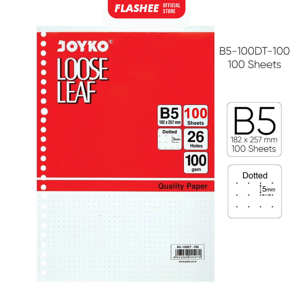 

Loose Leaf Binder A5 B5 Dot Kertas Isi Binder A5 20 Ring B5 26 Ring Varian Titik
