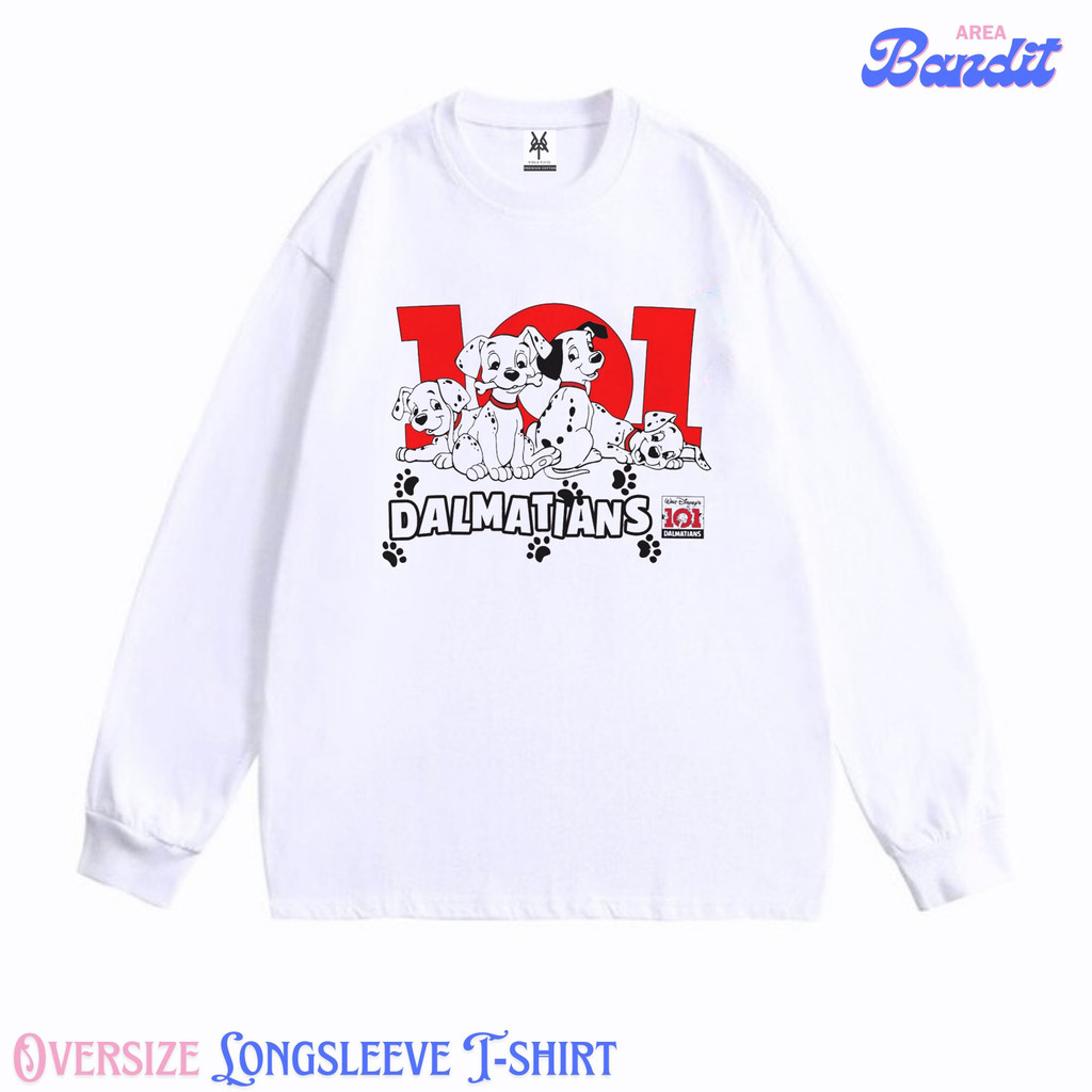 BANDITAREA "disney dalmatians" Oversize Longsleeve T-shirt Vintage tee