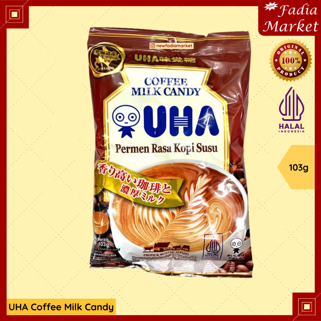 

UHA Coffee Milk Candy Permen Kopi Susu 103g