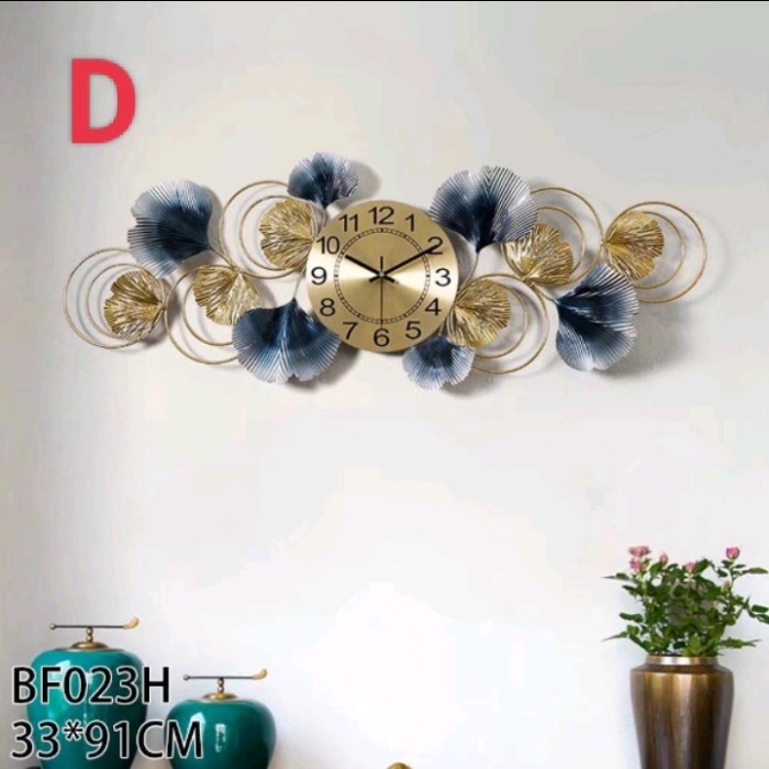 Hiasan jam dinding Mewah Besar Hias ruang tamu IMPORT - D