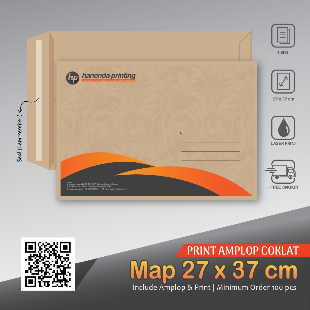 

PRINT CETAK AMPLOP COKLAT MAP 27,5 x 37 cm DAN SUPER MAP 29 x 40 cm - Chayra