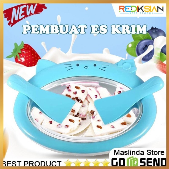 Alat Pembuat Es Krim Cetak Ice Cream Yogurt Maker Roll Instan Mesin Yogurt Mini Mainan Anak Mesin Es