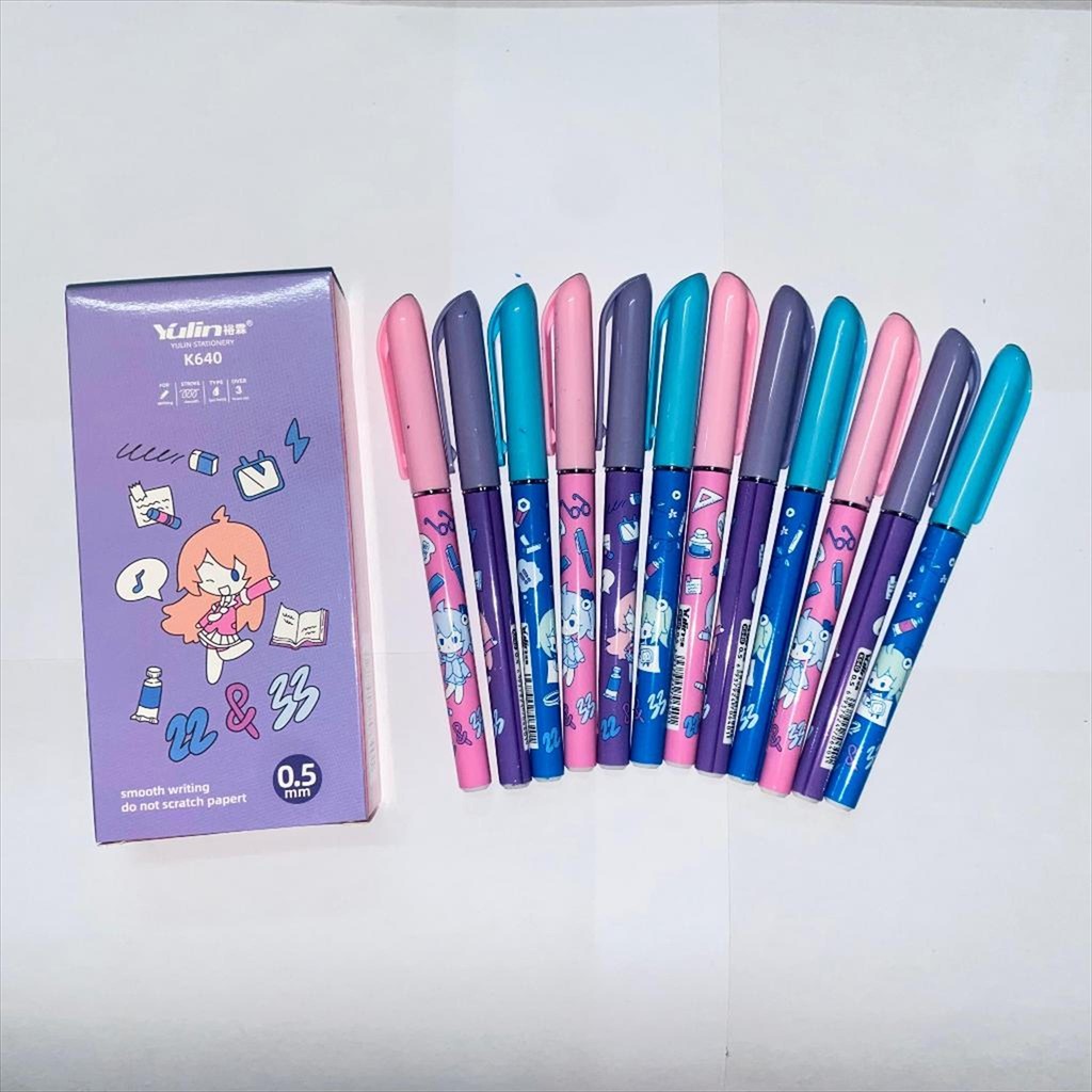 

(D) Gel Pen K-640 (12pcs)