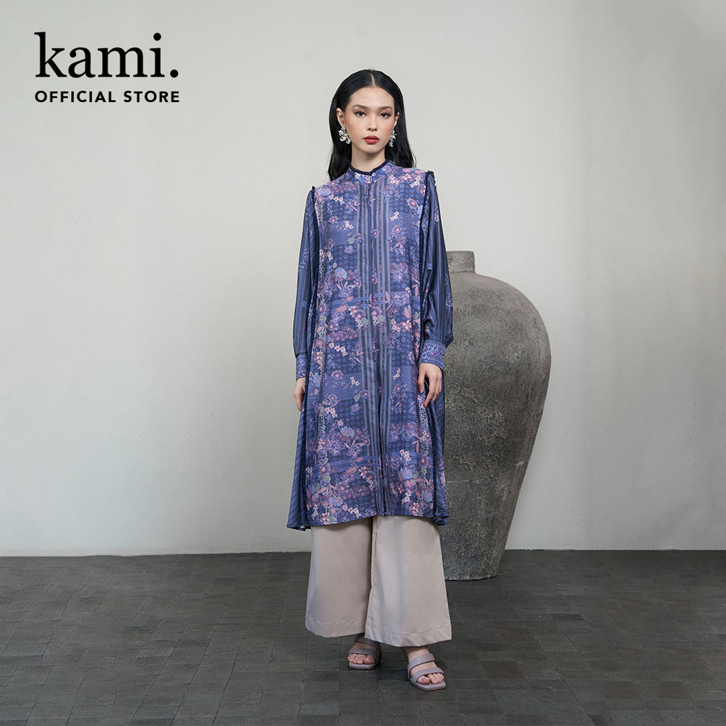 Kami Haniya Ruffled Trim Tunic Atasan Lengan Panjang Wanita