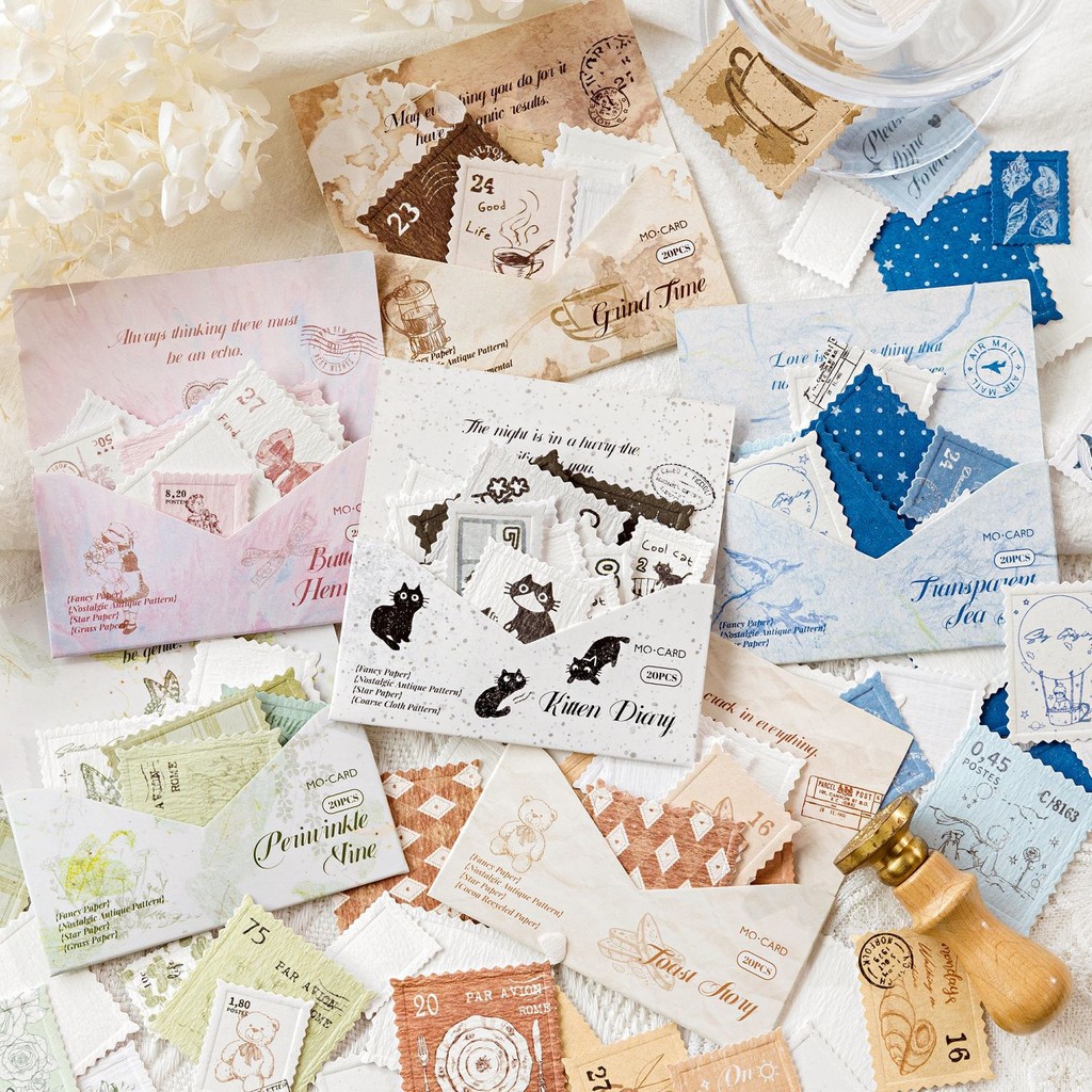 [HARU] Stamp Paper Series Deco Paper Decorative Paper Stamp Style DIY Journaling Scrapbook Diary Dec