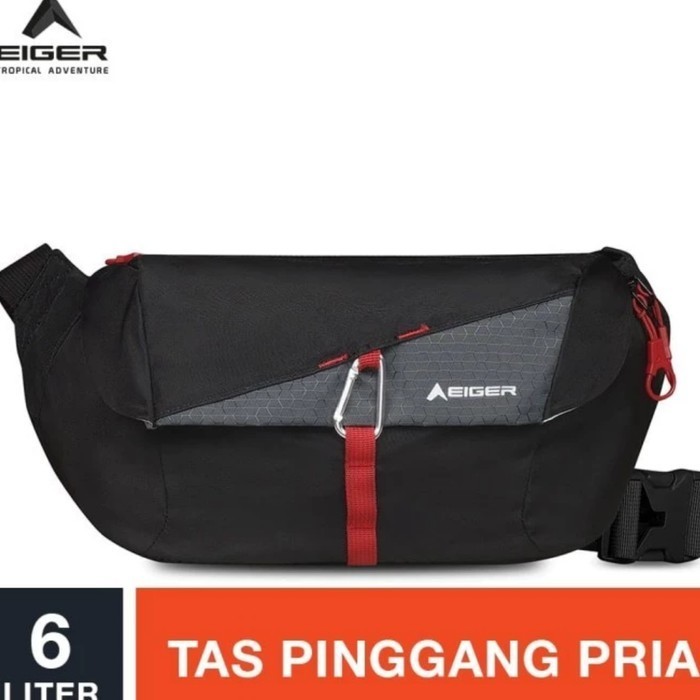 v bismillahEIGER WB.ASCENDA CROSS LINK ASCENDA waist bag waistbag tas - Hitam