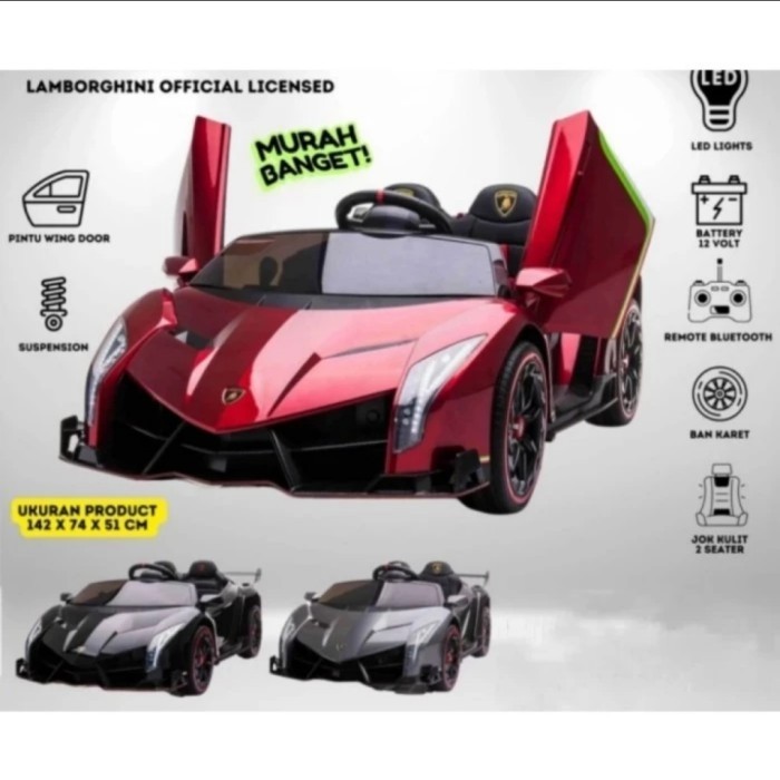 mobil anak Lamborghini mainan mobil anak besar hobi mobil remot aki