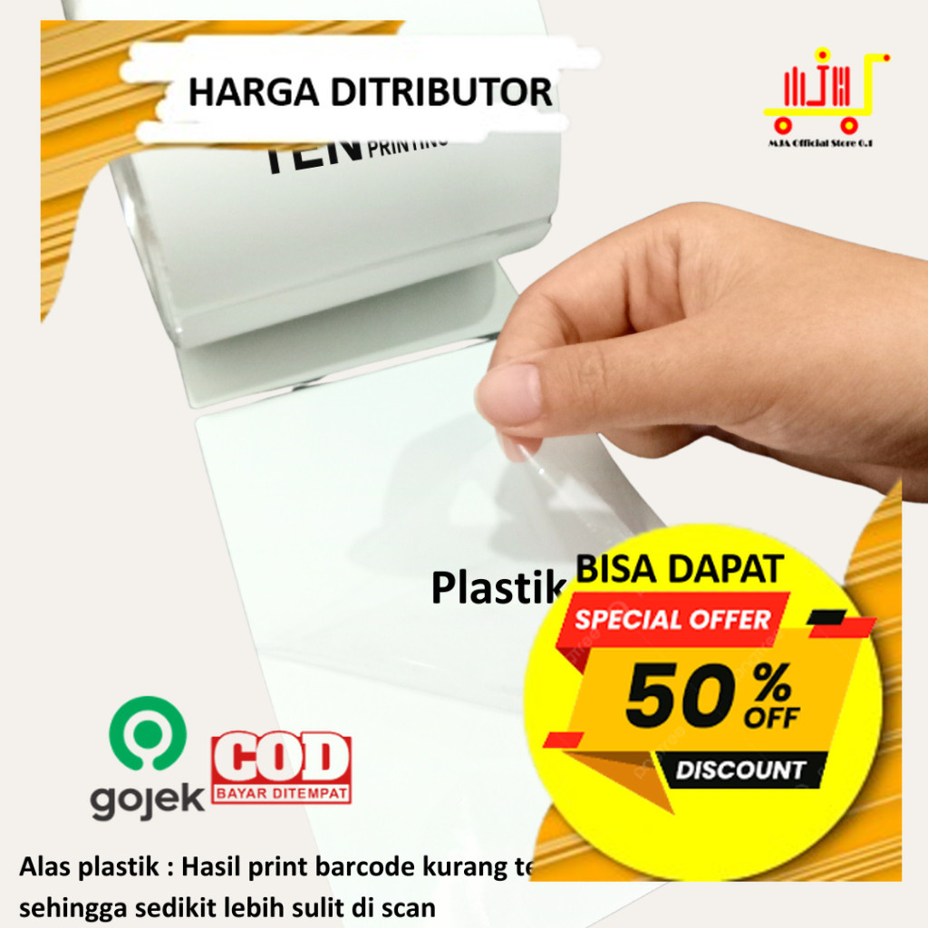 

Baru Kertas Thermal 100x150 mm isi 500 Pcs/ Label thermal barcode Roll A6 Murah