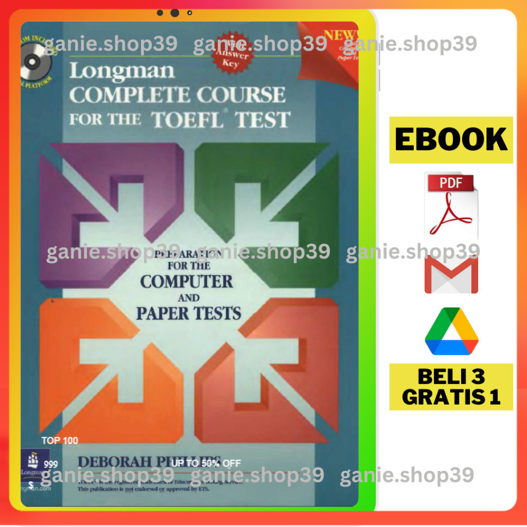 

Beli 3 Gratis 1 [44] [E-B.O.O.K] LONGMAN COMPLETE COURSE WITH AUDIO (COMPUTER AND PAPER TESTS)