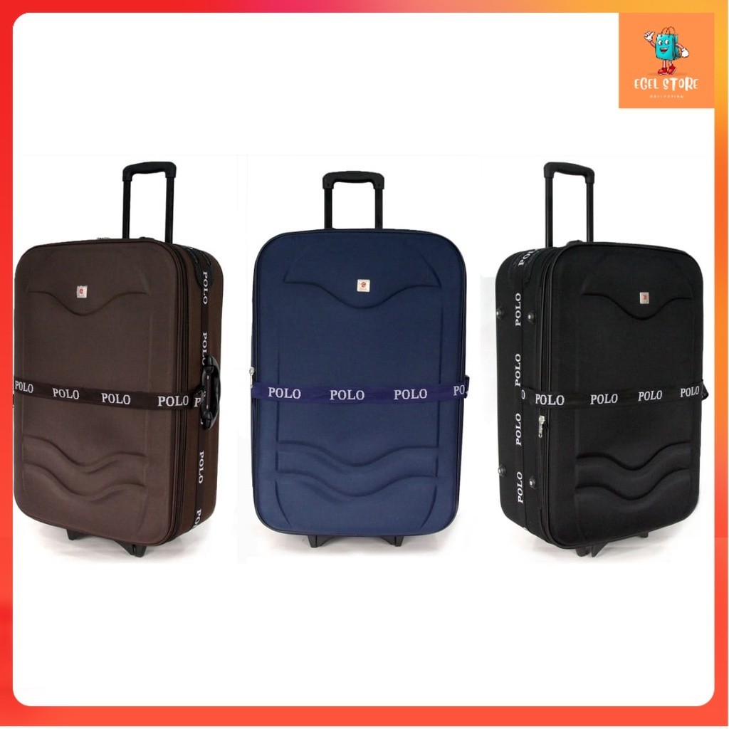 Koper Termurah Terbaru / Koper 28 Inch Emborse Koper Polo Classic Bahan Kain Ukuran Besar