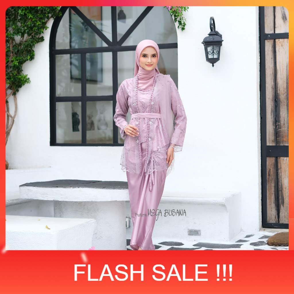 PROMO Kebaya Modern Suhita Satu Set Setelan Atasan Rok Dan Selendang Queenbee Fashion Gamis Muslim W