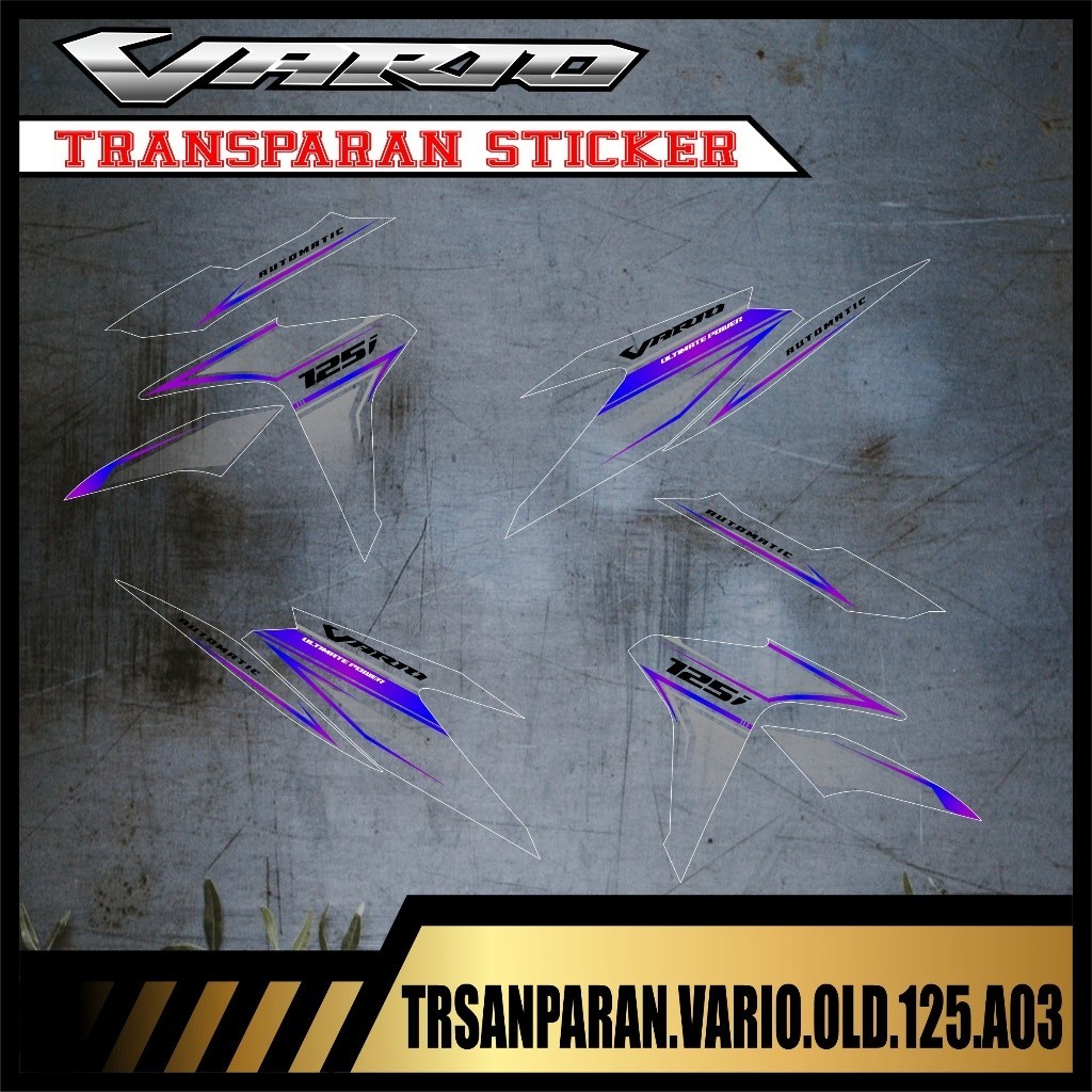 STRIPING TRANSPARAN VARIO OLD 125  VARIASI TRANSPARAN VARIO OLD 125 CODE A03