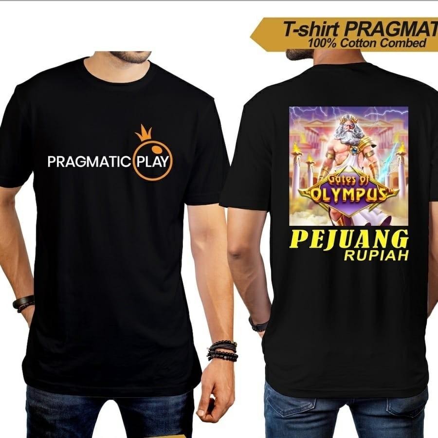 Kaos Game Slot - Baju PRAGMATIC PLAY - Baju Slot GATES OF OLYMPUS abu army biru combed