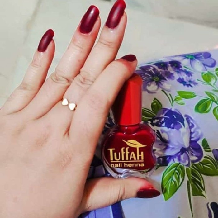 (NEW) -(DISKON) TUFFAH NAIL HENNA | Henna kuku awet | Henna halal |pacar kuku - maroon - TUFFAH