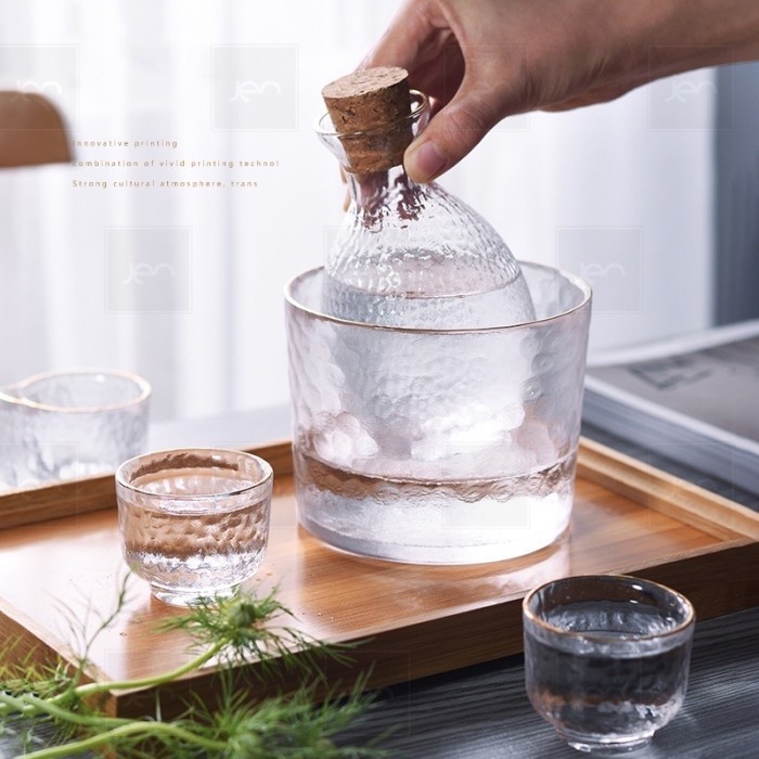 Japanese Decanter Pot Sake Glass Set/ Set Teko Gelas Minuman Jepang