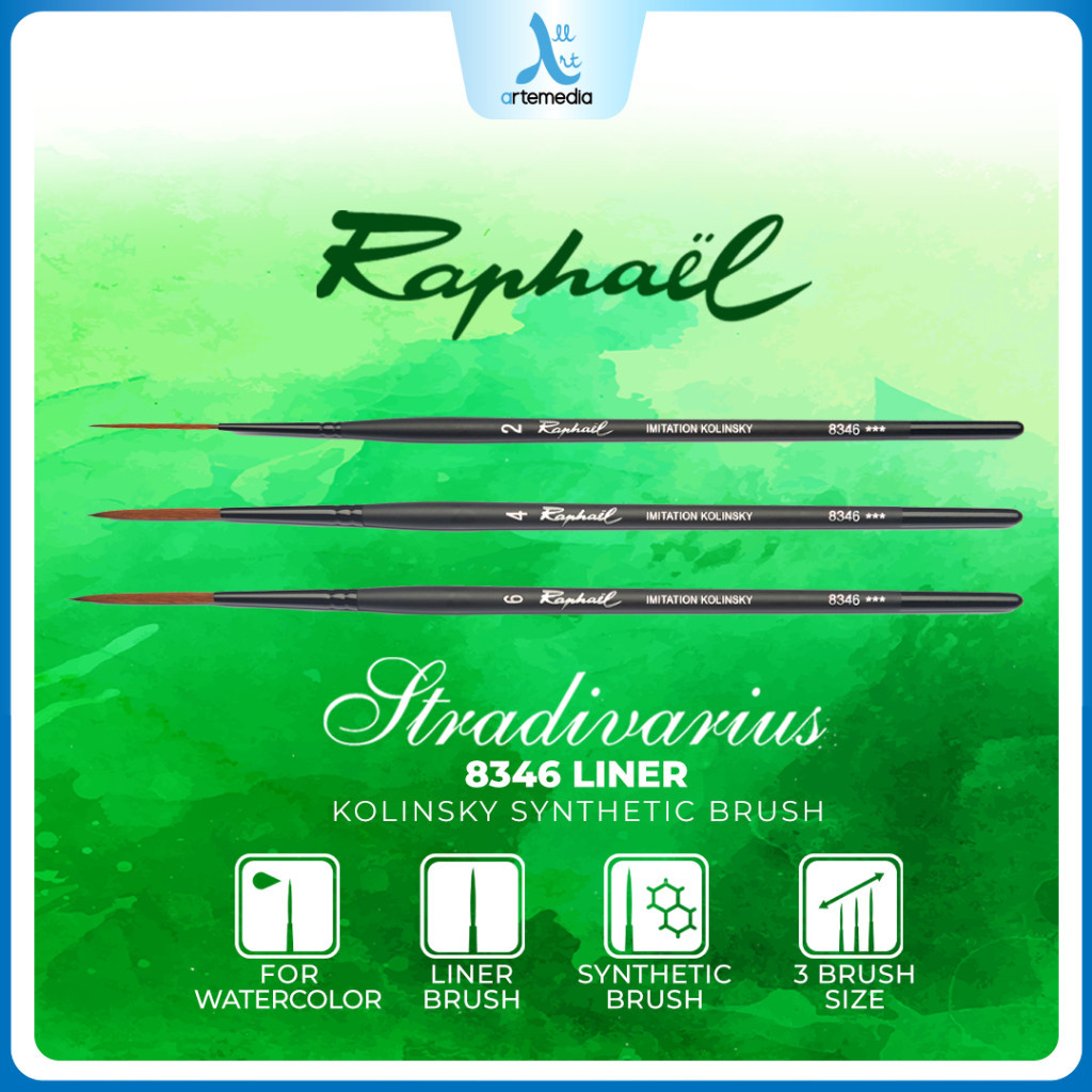 

Raphael Stradivarius 8346 Kuas Lukis Liner Kolinsky Synthetic Brush