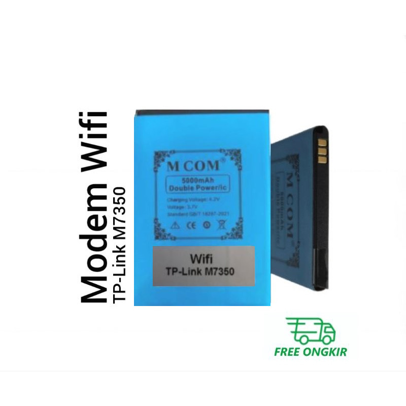 Baterai MCOM for Modem TPLINK TP-LINK M7350 Mifi Double Power 5000mAh batere batre batrai battery