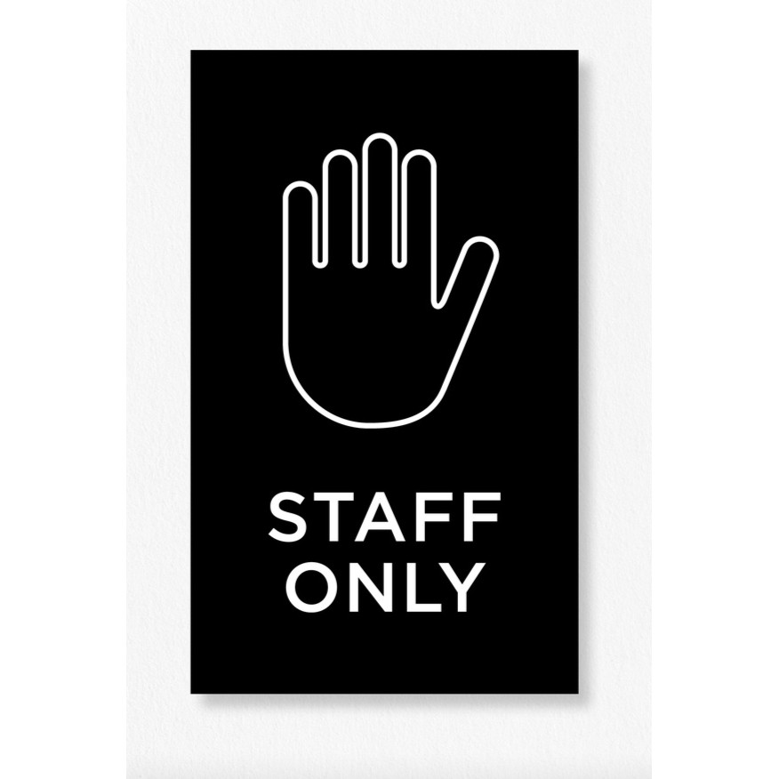 

Papan Akrilik STAFF ONLY | Sign Acrylic Staff Only | Akrilik Tinggal Tempel