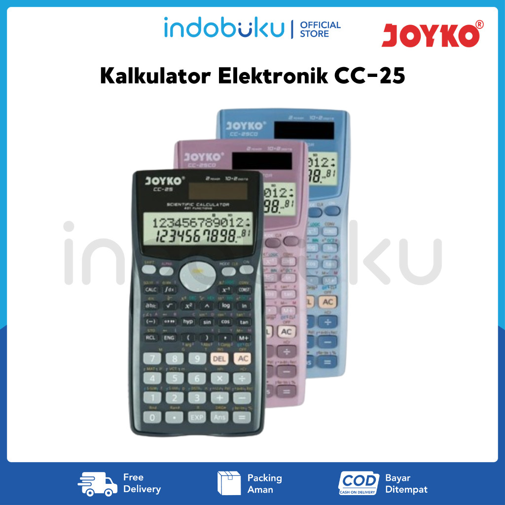 

Calculator Kalkulator Scientific Joyko CC-25 12 Digit 401 Functions