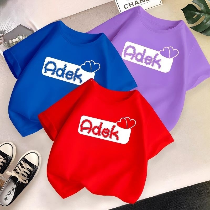 Herlin Collection_ Baju Anak Cewek Cowok Tulisan Adek Kaos Anak Couple Adek Kakak Baju Oblong Anak P