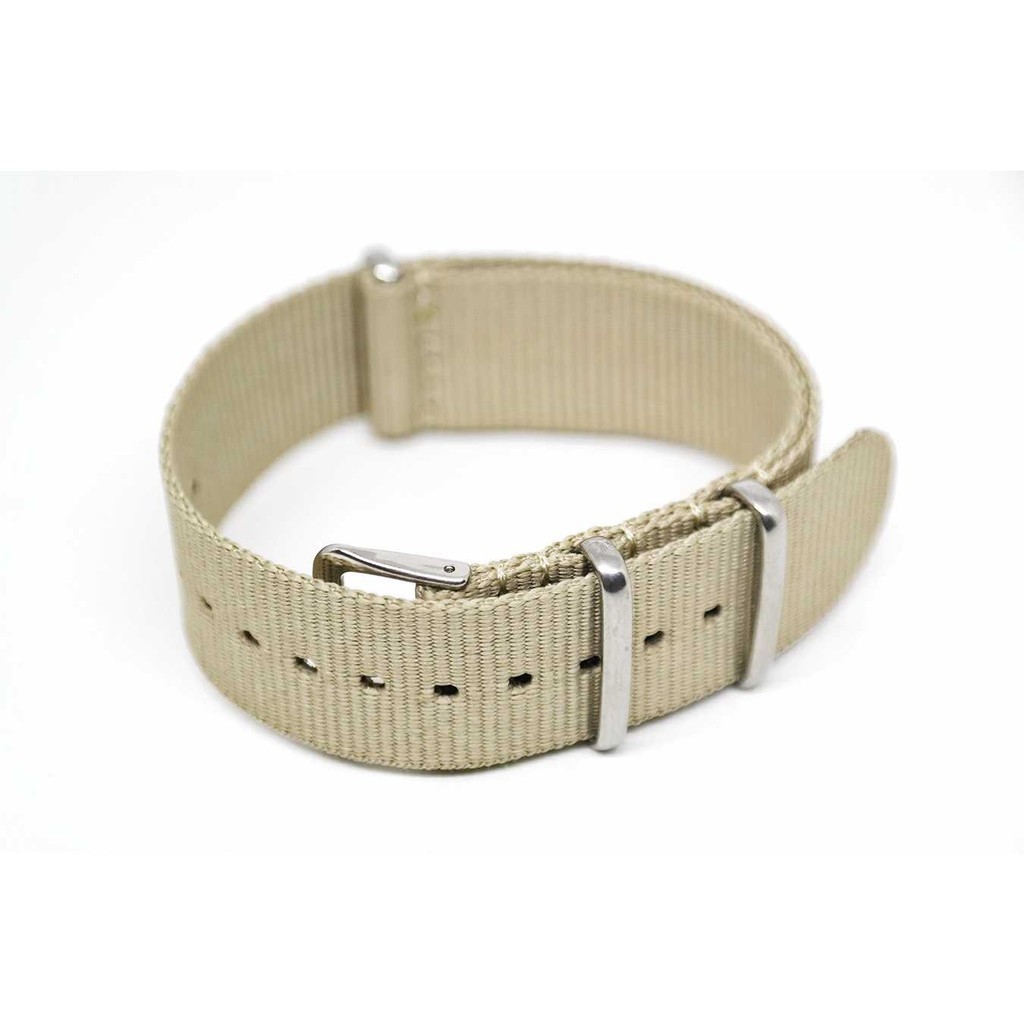 100% Ori Tali Jam Tangan Nato Nylon Strap Khaki Cream 02RR 18mm 20mm 22mm