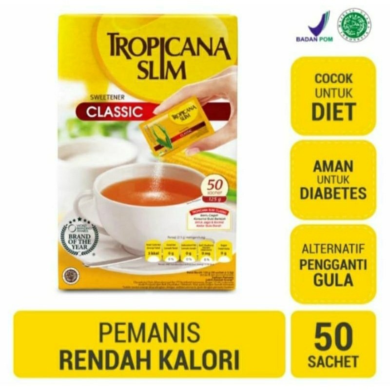 

gula tropicana slim classic 50 sachet