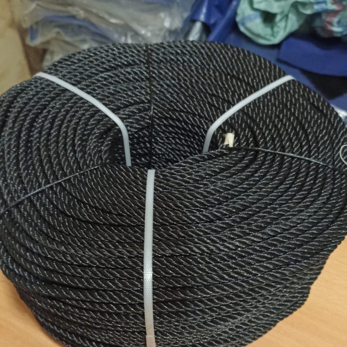 Tali Tambang Plastik 8mm Per Roll - Tambang plastik 8 mm PerRoll - Hitam