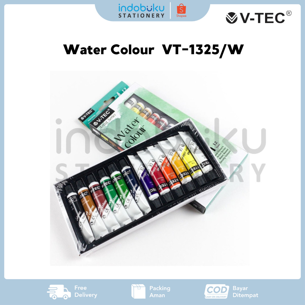 

Water Colour Cat Air 12 Warna 6ML V-Tec VT-1325/W