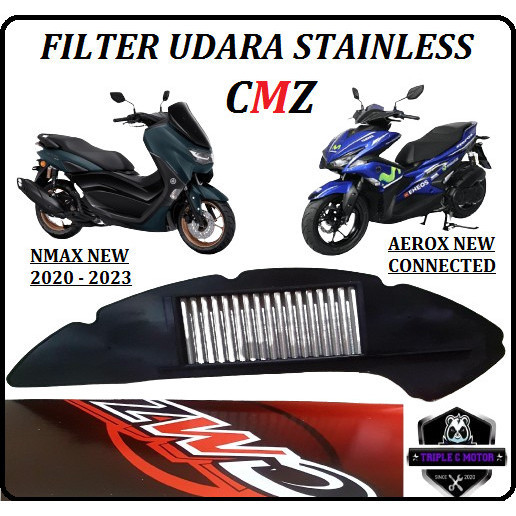FILTER UDARA STAINLESS ALL NEW NMAX 155 AEROX CONNECTED ABS CMZ RACING