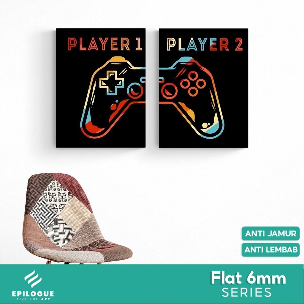 Epilogue - 1 Set Hiasan Dinding 30x40 2pcs Gamer Playstation Pajangan dinding quotes gamers Wall Dec