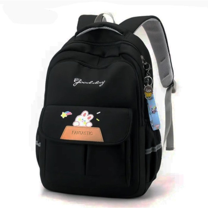 Tas Ransel Sekolah Anak Perempuan SD SMP SMA Fantastic   - Hitam