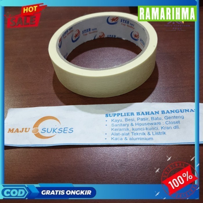 

Promo Sale Isolasi Tape Kertas Star /SKS Paper Tape 1" Inch murah