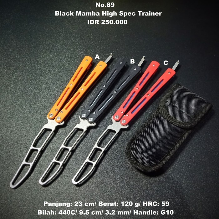 {FANIMOCEL4449} Balisong Trainer 3B High Spec Bearing System